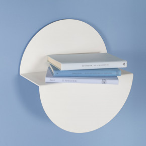 Formae - Mensola piccola in acciaio verniciato in stile moderno "Half Moon" - SKU: HALFSU