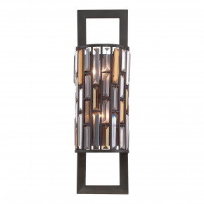 Hinkley - Modello: Gemma - Applique da parete alta in acciaio a 2 luci con diffusore in cristallo ambrato - Colore: Bronzo - Attacco Lampadina: E14 - 2 Lampadine - Watt 60W - Dimmerabile: NO - Grado di Protezione: IP20 - Classe Energetica: A - SKU: HK-GEMMA2-B-VBZ - Codice EAN: 5024005253013 