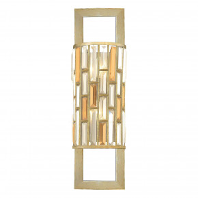 Hinkley - Modello: Gemma - Applique da parete alta in acciaio a 2 luci con diffusore in cristallo ambrato - Colore: Oro - Attacco Lampadina: E14 - 2 Lampadine - Watt 60W - Dimmerabile: NO - Grado di Protezione: IP20 - Classe Energetica: A - SKU: HK-GEMMA2-B-SL - Codice EAN: 5024005252917 