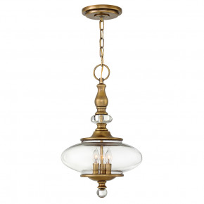 Hinkley - Modello: Wexley - Lampadario piccolo rustico in acciaio con diffusore in vetro a 3 luci - Colore: Ottone - Attacco Lampadina: E14 - 3 Lampadine - Watt 60W - Dimmerabile: NO - Grado di Protezione: IP20 - Classe Energetica: A - SKU: HK-WEXLEY-3P-HB - Codice EAN: 5024005336013 