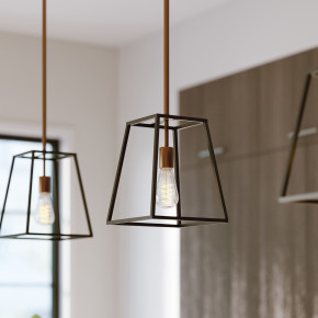Hinkley - Modello: Fulton - Lampada a sospensione singola in acciaio design moderno con diffusore geometrico - Colore: Bronzo - Attacco Lampadina: E27 - 1 Lampadina - Watt 100W - Dimmerabile: NO - Grado di Protezione: IP20 - Classe Energetica: A - SKU: HK-FULTON-P - Codice EAN: 5024005288510 