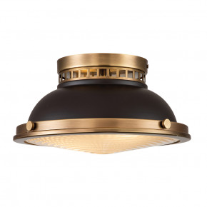 Hinkley - Modello: Amelia - Lampada da soffitto plafoniera rotonda rustica in acciaio e diffusore in vetro - Attacco Lampadina: E27 - 2 Lampadine - Watt 40W - Dimmerabile: NO - Grado di Protezione: IP20 - Classe Energetica: A - SKU: HK-AMELIA-F-M 