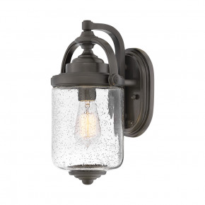Hinkley - Modello: Willoughby - Lanterna parete rustica piccola rustica da esterno con diffusore in vetro 1 luce - Colore: Bronzo - Attacco Lampadina: E27 - 1 Lampadina - Watt 60W - Dimmerabile: NO - Grado di Protezione: IP44 - Classe Energetica: A - SKU: HK-WILLOUGHBY-S-OZ - Codice EAN: 5024005233503