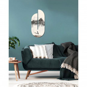 I Dettagli - Modello: Montain - Orologio da parete in legno dal design moderno con stampa applicata - SKU: O0020