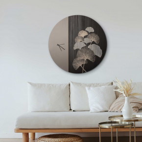 I Dettagli - Modello: Narita - Orologio da parete rotondo con incisione laser su legno dal design elegante - SKU: OR604 