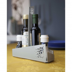 I Dettagli - Modello: Alhena - Portacondimenti per sale-pepe-olio-aceto con struttura in plexiglass traforata - SKU: CP812 