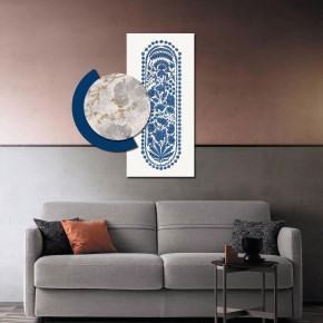 I Dettagli - Modello: Giava - Quadro pannello in legno dal design moderno con stampa applicata - Colore: Blu Navy - Tema Quadro: Astratti - Realizzazione Quadro: Pannelli in Legno - SKU: P0003-19 