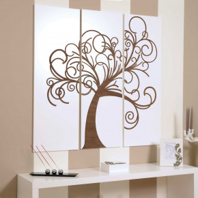 I Dettagli - Modello: Albero della Vita - Set 3 pannelli in legno incisi a laser dal design moderno - Colore: Bianco - Tema Quadro: Astratti - Realizzazione Quadro: Pannelli in Legno - SKU: TRIS500B 