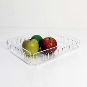 I Dettagli - Modello: Verona - Vassoio piccolo in plexiglass traforato dal design moderno ed elegante - Colore: Trasparente - SKU: CP920TR 