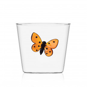 Ichendorf - Modello: Garden Picnic - Bicchiere tumbler in vetro per acqua con farfalla - Colore: Rosso - SKU: 09352045 