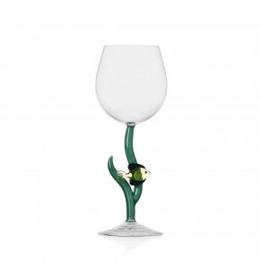 Ichendorf - Modello: Marine Garden - Calice in vetro con pesciolino dal design moderno ed elegante - Colore: Ambra - SKU: 09352356 - Codice EAN: 8032397056676 