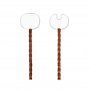 Ichendorf - Modello: Rivoli - Set 2 posate da portata in vetro - Colore: Trasparente/Ambra - SKU: 09313306 - Codice EAN: 8032397066064 