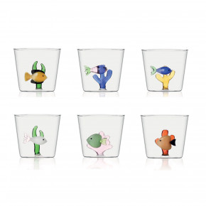 Ichendorf - Modello: Marine Garden - Set 6 pezzi tumbler in vetro - Colore: Multicolore - SKU: 09352053S - Codice EAN: 8032397053644 
