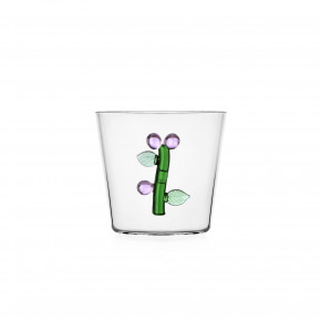 Ichendorf - Modello: Botanica - Tumbler in vetro con fiore rosa in rilievo per una tavola elegante e originale - Colore: Verde/Rosa - SKU: 09354028 - Codice EAN: 8032397056317 