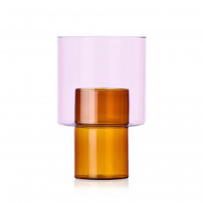Ichendorf - Modello: Boreale - Vaso da interni in vetro dal design moderno - Colore: Ambra/Rosa - SKU: 09313356 - Codice EAN: 8032397066323