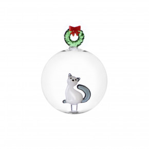 Ichendorf - Modello: Tabby Cat - Palla in vetro per albero di natale - Colore: Bianco/Verde - SKU: 0935209340