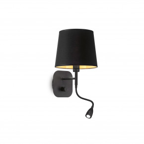 Ideal lux - Modello: Nordik - Applique da parete con struttura in metallo e paralume in tessuto - Colore: Nero - Attacco Lampadina: Led Integrato - 2 Lampadine - Watt 2W - Lumen 130 - Dimmerabile: NO - Gradi Kelvin 3000k Luce Calda - Grado di Protezione: IP20 - Classe Energetica: G - SKU: 158242 - Codice EAN: 8021696145327 