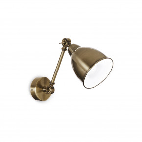 Ideal lux - Modello: Newton - Applique da parete con struttura interamente in metallo dal design rustico - Attacco Lampadina: E27 - 1 Lampadina - Watt 42W - Dimmerabile: NO - Grado di Protezione: IP20 - SKU: 01639 