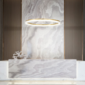 Ideal lux - Modello: Crown - Lampada a sospensione grande con struttura in metallo e diffusore a LED - Colore: Ottone - Attacco Lampadina: Led Integrato - 1 Lampadina - Watt 42W - Lumen 5200 - Dimmerabile: NO - Gradi Kelvin 3000k Luce Calda - Grado di Protezione: IP20 - Classe Energetica: F - SKU: 314921 - Codice EAN: 8021696125503