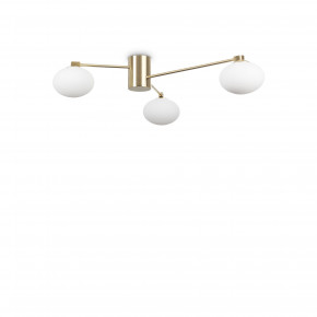 Ideal lux - Modello: Hermes - Lampada da soffitto con bracci lunghi in metallo e 3 diffusori in vetro - Attacco Lampadina: G9 - 3 Lampadine - Watt 28W - Dimmerabile: NO - Grado di Protezione: IP20 - SKU: 32267M 
