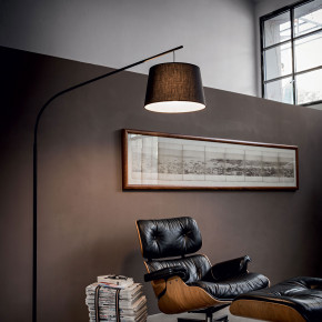Ideal lux - Modello: Daddy - Piantana moderna con struttura interamente in metallo e diffusore in tessuto - Attacco Lampadina: E27 - 1 Lampadina - Watt 60W - Dimmerabile: NO - Grado di Protezione: IP20 - SKU: 11035 