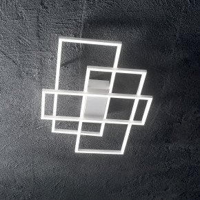 Ideal lux - Modello: Frame - Plafoniera a led con struttura rettangoalre in metallo e diffusore in acrilico - Attacco Lampadina: Led Integrato - 1 Lampadina - Watt 33W - Lumen 3850 - Dimmerabile: NO - Gradi Kelvin 3000k Luce Calda - Grado di Protezione: IP20 - Classe Energetica: F - SKU: 23072M 