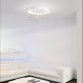 Ideal lux - Modello: Armony - Plafoniera a LED grande struttura in metallo e devorazioni in perle di vetro - Colore: Bianco - Attacco Lampadina: Led Integrato - 1 Lampadina - Watt 70W - Lumen 6700 - Dimmerabile: NO - Gradi Kelvin 3000k Luce Calda - Grado di Protezione: IP20 - Classe Energetica: F - SKU: 315812 - Codice EAN: 8021696317571 