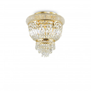 Ideal lux - Modello: Dubai - Plafoniera piccola in metallo e dettagli decorativi in cristallo - Attacco Lampadina: E14 - 3 Lampadine - Watt 28W - Dimmerabile: NO - Grado di Protezione: IP20 - SKU: 20716P