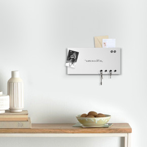 Design Object - Portachiavi da parete con lavagna magnetica e portadocumenti "LIFE IS GOOD" - SKU: IT300