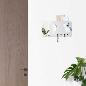 Design Object - Portachiavi da parete con specchio e lavagna magnetica e porta documenti - SKU: IT305 