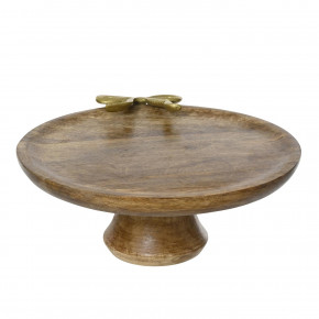 Kaemingk - Altazina per torta in legno con fiocco a tema natalizio - Colore: Legno Naturale - SKU: 729435 - Codice EAN: 8720725216891 