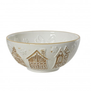 Kaemingk - Ciotola in dolomite con decori natalizi - Colore: Panna - SKU: 463365 - Codice EAN: 8720725567436 