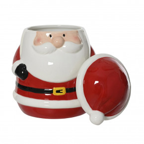 Kaemingk - Contenitore in dolomite con coperchio forma babbo natale - Colore: Rosso - SKU: 463373 - Codice EAN: 8720725533578 