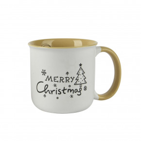 Kaemingk - Mug in porcellana con decori natalizi - Colore: Bianco/Oro - SKU: 600216 - Codice EAN: 8720725270879