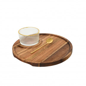 Kaemingk - Set vassoio in legno di acacia con contenitore in vetro e cucchiaino - Colore: Legno - SKU: 708400 - Codice EAN: 8720725315808 