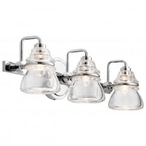 Kichler - Modello: Talland - Lampada da parete in acciaio lucido moderna a 3 luci a LED G9 diffusori in vetro - Colore: Cromato - Attacco Lampadina: G9 - 3 Lampadine - Watt 3W - Dimmerabile: NO - Grado di Protezione: IP44 - Classe Energetica: A+ - SKU: KL-TALLAND3-PC-BATH - Codice EAN: 5024005573616 