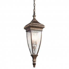 Kichler - Modello: Venetian Rain - Lanterna a sospensione con catena da esterno in metallo dal design rustico - Colore: Bronzo - Attacco Lampadina: E14 - 2 Lampadine - Watt 60W - Dimmerabile: NO - Grado di Protezione: IP44 - Classe Energetica: A - SKU: KL-VENETIAN8-M - Codice EAN: 5024005241218 