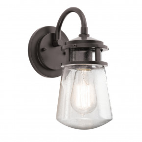 Kichler - Modello: Lyndon - Lanterna da parete piccola a 1 luce da esterno in alluminio spazzolato - Attacco Lampadina: E27 - 1 Lampadina - Watt 75W - Dimmerabile: NO - Grado di Protezione: IP44 - Classe Energetica: A - SKU: KL-LYNDON2-S