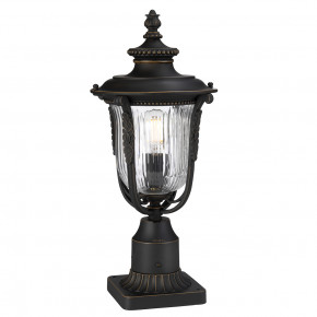 Kichler - Modello: Luverne - Lampioncino da giardino rustico in acciaio con diffusore in vetro - Colore: Bronzo - Attacco Lampadina: E27 - 1 Lampadina - Watt 150W - Dimmerabile: NO - Grado di Protezione: IP44 - Classe Energetica: A - SKU: KL-LUVERNE3-M - Codice EAN: 5024005236115 