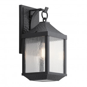 Kichler - Modello: Springfield - Lanterna grande da parete da esterni struttura in alluminio e diffusore in vetro - Colore: Nero - Attacco Lampadina: E27 - 1 Lampadina - Watt 60W - Dimmerabile: NO - Grado di Protezione: IP44 - Classe Energetica: A - SKU: KL-SPRINGFIELD-M - Codice EAN: 5024005682615 