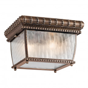 Kichler - Modello: Venetian Rain - Plafoniera a soffitto per esterno con 2 luci in metallo e diffusore in vetro - Colore: Bronzo - Attacco Lampadina: E14 - 2 Lampadine - Watt 40W - Dimmerabile: NO - Grado di Protezione: IP44 - Classe Energetica: A - SKU: KL-VENETIAN-F - Codice EAN: 5024005241317 