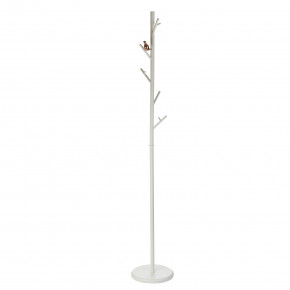 L'Oca Nera - Modello: Modern Country - Appendiabiti da terra in metallo a forma di rami con uccellino - Colore: Bianco - SKU: 1J192 