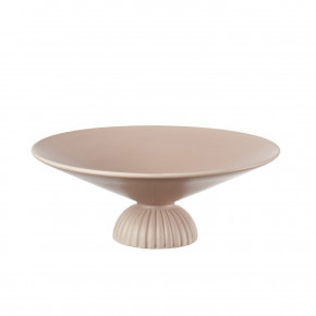 L'Oca Nera - Modello: Fashion - Centrotavola rotondo in ceramica dal design moderno - Colore: Rosa Antico - SKU: 1M237