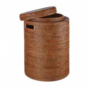 L'Oca Nera - Modello: Modern Country - Cesto per biancheria in rattan e base in metallo - Colore: Marrone - SKU: 1R122