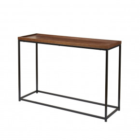 L'Oca Nera - Modello: Contemporaneo - Consolle moderna in metallo nero e legno dal design industriale - Colore: Legno - SKU: 1J161 