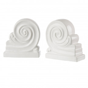 L'Oca Nera - Modello: Fashion - Fermalibri in ceramica a forma di capitello - Colore: Bianco - SKU: 1L112 