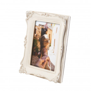 L'Oca Nera - Modello: Modern Country - Portafoto rettangolare grande in resina di design - Colore: Panna - Foto 13x18 - SKU: 1F191