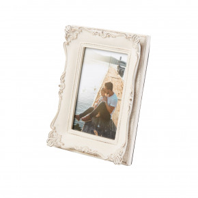L'Oca Nera - Modello: Modern Country - Portafoto rettangolare piccolo in resina di design - Colore: Panna - Foto 10x15 - SKU: 1F190 