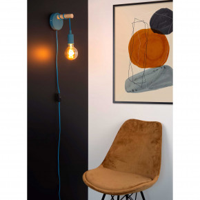 Lucide - Modello: Pola - Applique a parete per cameretta struttura in metallo e legno dal design moderno - Attacco Lampadina: E27 - 1 Lampadina - Watt 60W - Dimmerabile: SI - Grado di Protezione: IP20 - SKU: 08227/01/