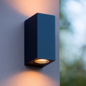 Lucide - Modello: Zora LED - Applique da esterno a LED dimmerabile in metallo moderna con doppio diffusore - Attacco Lampadina: GU10 - 2 Lampadine - Watt 5W - Lumen 320 x2 - Dimmerabile: SI - Gradi Kelvin 3000k Luce Calda - Grado di Protezione: 44 - Classe Energetica: G - SKU: 22860/10/ 